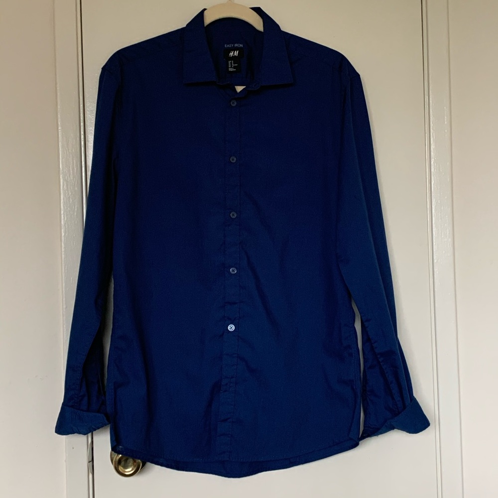 🔥 H&M Easy Iron Slim Fit Button Down Shirt